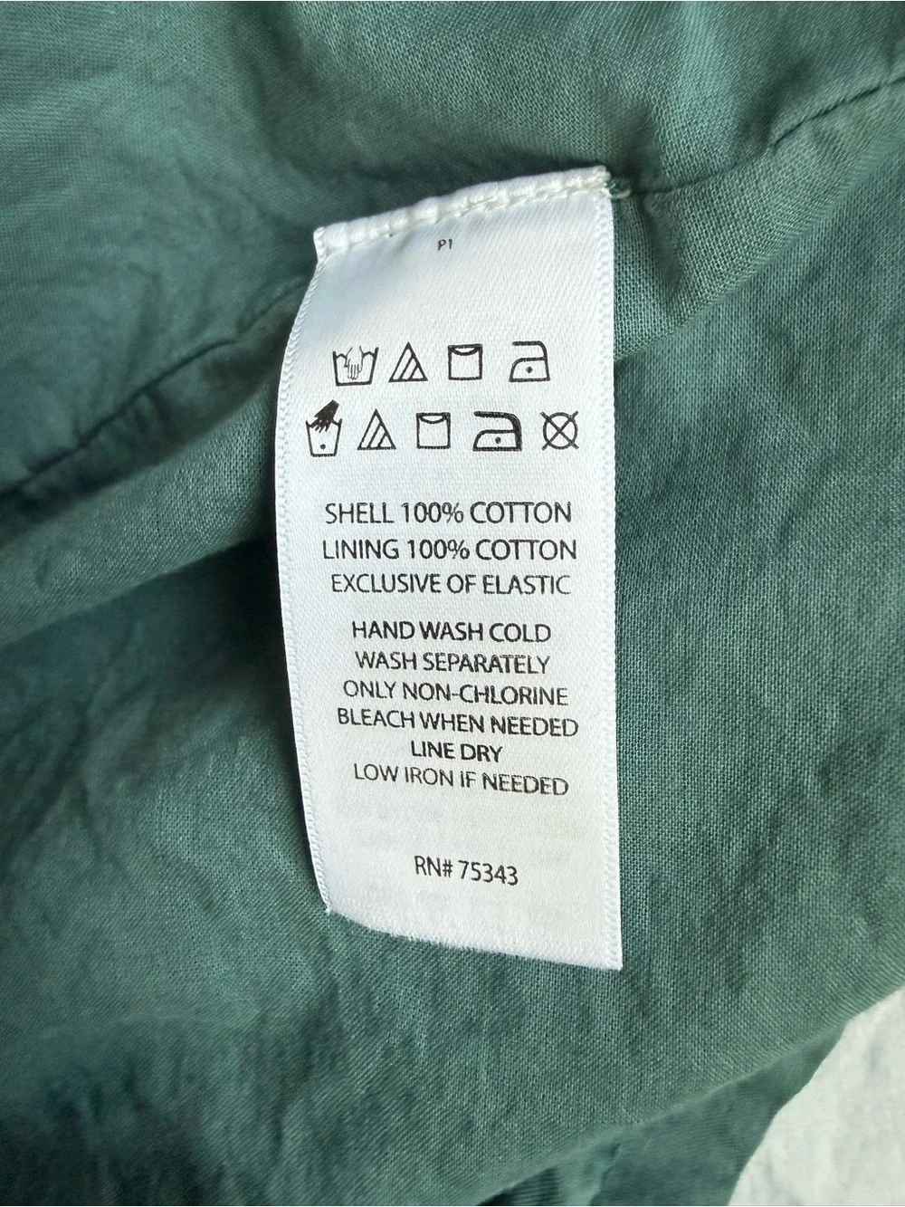 Cynthia Rowley Cotton Dress Sz 12 Green and White Floral - Picture 5 of 5